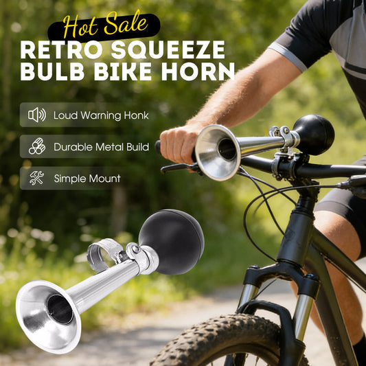 Klaxon de vélo avec ampoule rétro