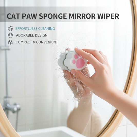 Cat Paw Sponge Mirror Wiper