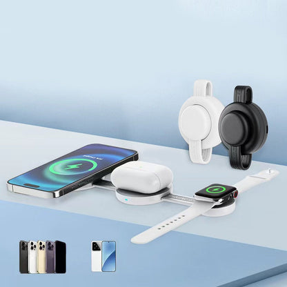 Chargeur sans fil magnétique pliable 3-en-1
