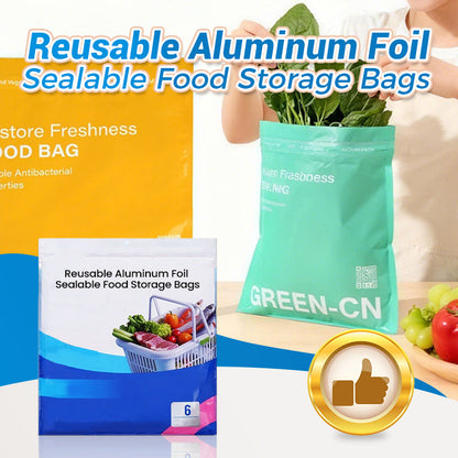Sacs de conservation réutilisables en aluminium refermables