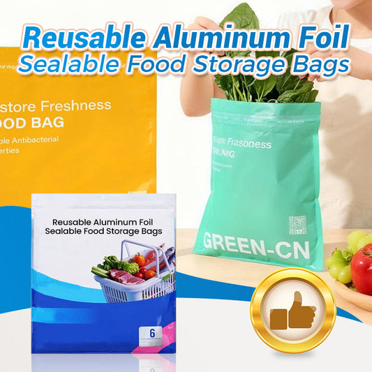 Sacs de conservation réutilisables en aluminium refermables