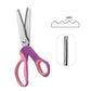 ✂️🧵 Ciseaux multifonctions en zigzag – Lames dentelées anti-effilochage, ressort confortable, coupez tissu, papier et cuir avec une finition propre, le couteau suisse des loisirs créatifs 🌸🎨