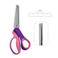 ✂️🧵 Ciseaux multifonctions en zigzag – Lames dentelées anti-effilochage, ressort confortable, coupez tissu, papier et cuir avec une finition propre, le couteau suisse des loisirs créatifs 🌸🎨