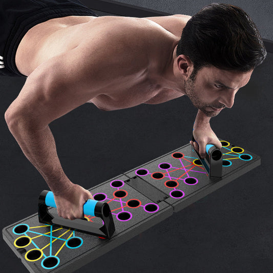Planche de pompes pliable et multifonctionnelle pour l'entraînement