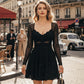 Robe de soirée scintillante Nuit étoilée avec corsage en dentelle