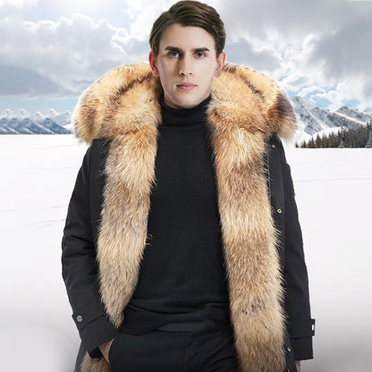 Parka à capuche doublée en fausse fourrure avec doublure intérieure amovible