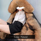 Parka à capuche doublée en fausse fourrure avec doublure intérieure amovible