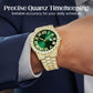 💎 Volez la vedette ! Montre à quartz pour hommes entièrement en strass | Design luxueux, look affirmé🕶️