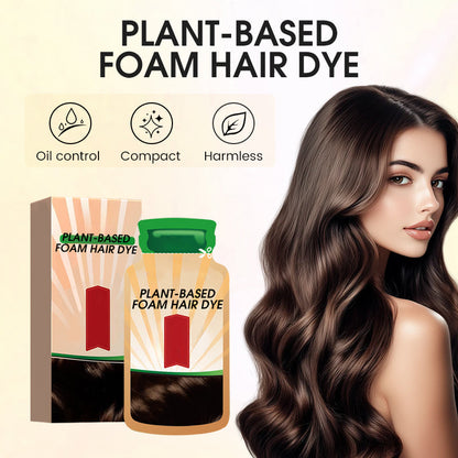Teinture capillaire en mousse à base de plantes pour une couverture grise