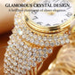 Montre-bracelet élégante en strass pour femmes