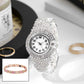 Montre-bracelet élégante en strass pour femmes