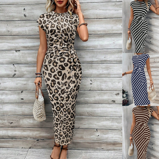 🔥 DERNIER JOUR DE SOLDES – 50% DE RÉDUCTION !! 💕 Robe Élégante à Taille Nouée pour Femme – Extensible, Flatteuse & Parfaite de Jour comme de Nuit ! 🌞🌙