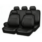 📢📢50% DE RÉDUCTION !! ⏰ Ensemble de 9 housses de siège auto en cuir – Ajustement universel, durables & faciles d'entretien – Parfaites pour le confort & la protection en voiture 🚗