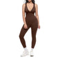 Combinaison V-Neck ultra-stretch pour fitness & yoga