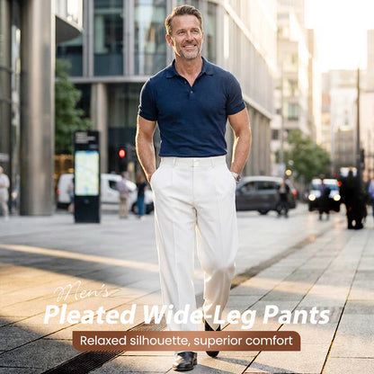 👖 60% DE RÉDUCTION ! ✨ Pantalon Ample à Pinces Décontracté pour Homme – Coupe Élégante, Confortable & Look Polyvalent 🔷