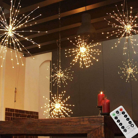 Guirlande lumineuse LED en fil de cuivre pour feu d'artifice de Noël
