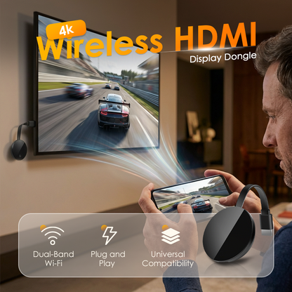 💎 55% DE RÉDUCTION ! 💎 Dongle HDMI Sans Fil 4K – Streaming Ultra HD, Wi-Fi Bi-bande & Compatible iOS/Android/Mac/Windows 📺✨