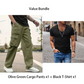 Pantalon cargo droit multi-poches pour homme