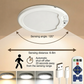 💡✨ PROMO -50% ! Plafonnier LED Intelligent Rechargeable – Détecteur de Mouvement, Télécommande, 3 Températures ou RVB, 3W, USB, Sans Fil