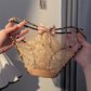 Culotte en dentelle bordée de léopard avec nœud