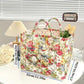 🌸 Panier de rangement portable en tissu floral : élégance vintage et praticité combinées ! 🌟