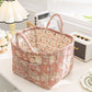 🌸 Panier de rangement portable en tissu floral : élégance vintage et praticité combinées ! 🌟