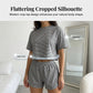 Women's Striped Short Sleeve Lounge Set