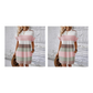 Robe rayée décontractée pour femme avec poches