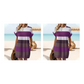 Robe rayée décontractée pour femme avec poches