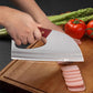 Couteau de cuisine ergonomique – Conçu pour une prise en main vers l'avant, il permet de couper facilement les légumes et la viande. Un cadeau bien pensé pour les cuisiniers amateurs. 🍅🔪