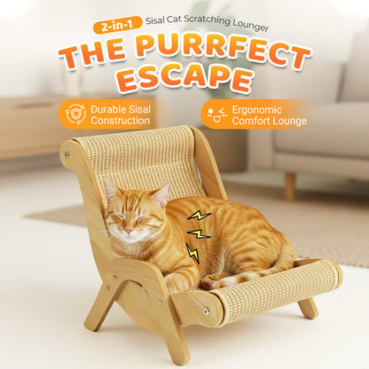 🔥 Offre exceptionnelle : 50 % de réduction ! 🔥 Griffoir/lit pour chat 2 en 1 en sisal