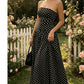 Robe bustier à pois pour femme