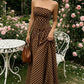 Robe bustier à pois pour femme