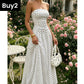 Robe bustier à pois pour femme