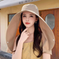 Chapeau de soleil intégral pour femme avec châle