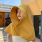 Chapeau de soleil intégral pour femme avec châle