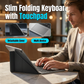 Clavier pliable ultra-fin avec pavé tactile et support intégrés