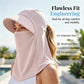 Breathable Full Face Sun Mask with Ponytail Hole