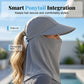 Breathable Full Face Sun Mask with Ponytail Hole
