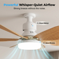 Ventilateur de plafond intelligent 2 en 1 avec éclairage