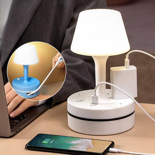 Multiprise à 3 prises avec 2 ports USB-A et 2 ports USB-C, dotée d'une lampe de bureau intégrée, compatible 220-240 V, puissance maximale 3250 W, 13 A, câble de 1,8 m, idéale pour la maison, la cuisine, l'extérieur, l'hôtel, le bureau et les croisières.