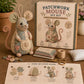 🐭✨ Trousse à couture vintage faite main en forme de souris – Design compact et unique