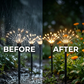 Lampes solaires à piquer pour jardin, effet feu d'artifice