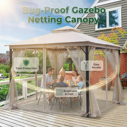 Moustiquaire universelle pour gazebo