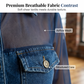 👕Top en denim patchwork à maille pour femme – Haut chic et élégant à taille cintrée✨