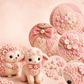 🎀50 % DE RÉDUCTION🎁Kit de patchwork en feutrine à faire soi-même Forêt enchantée rose