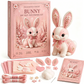 🎀50 % DE RÉDUCTION🎁Kit de patchwork en feutrine à faire soi-même Forêt enchantée rose