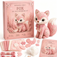 🎀50 % DE RÉDUCTION🎁Kit de patchwork en feutrine à faire soi-même Forêt enchantée rose