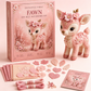 🎀50 % DE RÉDUCTION🎁Kit de patchwork en feutrine à faire soi-même Forêt enchantée rose