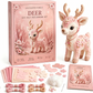 🎀50 % DE RÉDUCTION🎁Kit de patchwork en feutrine à faire soi-même Forêt enchantée rose